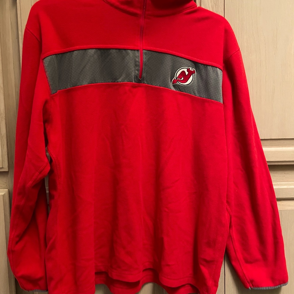 NEW JERSEY DEVILS MAJESTIC FLEECE PULLOVER